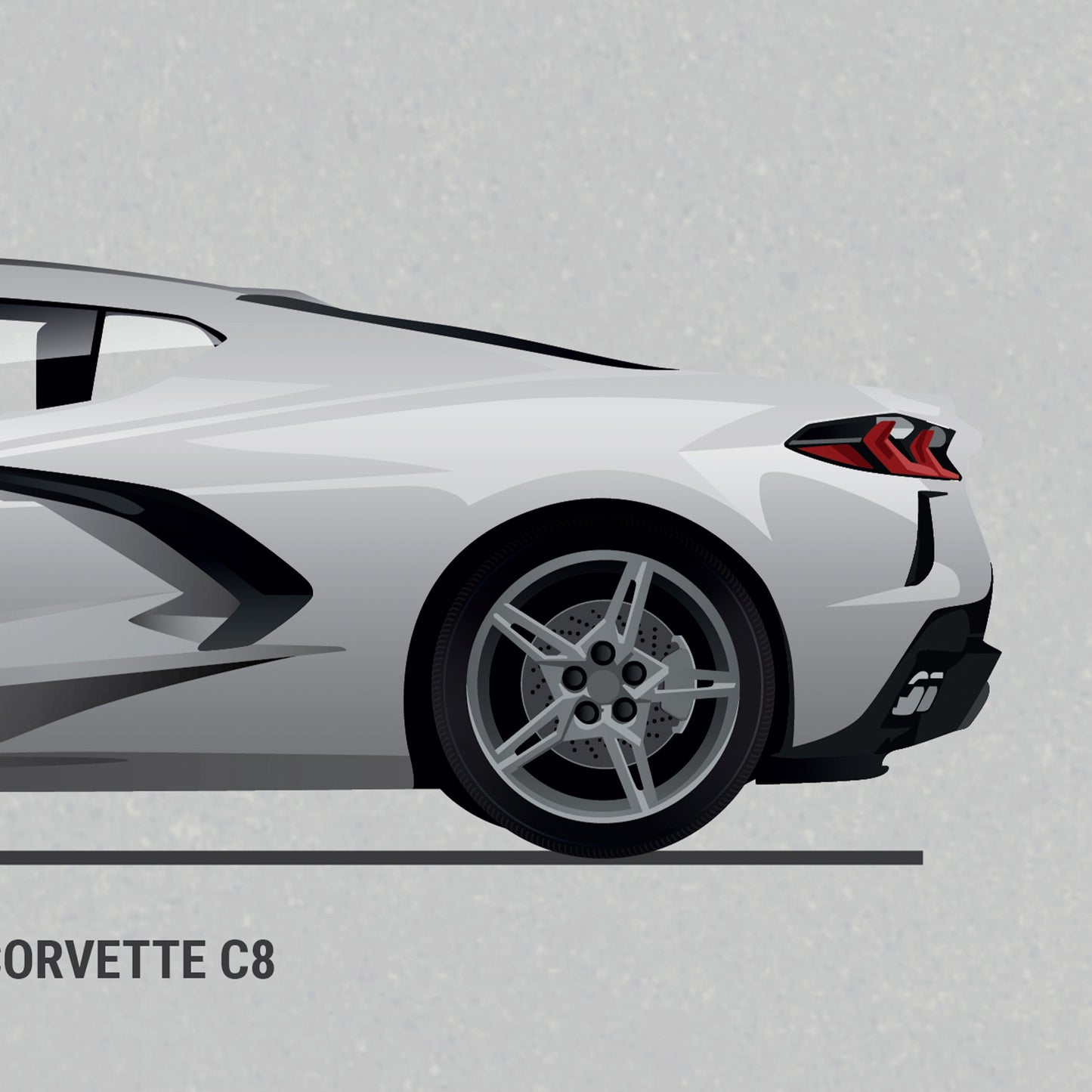 Chevy Corvette Evolution Poster (Unframed)