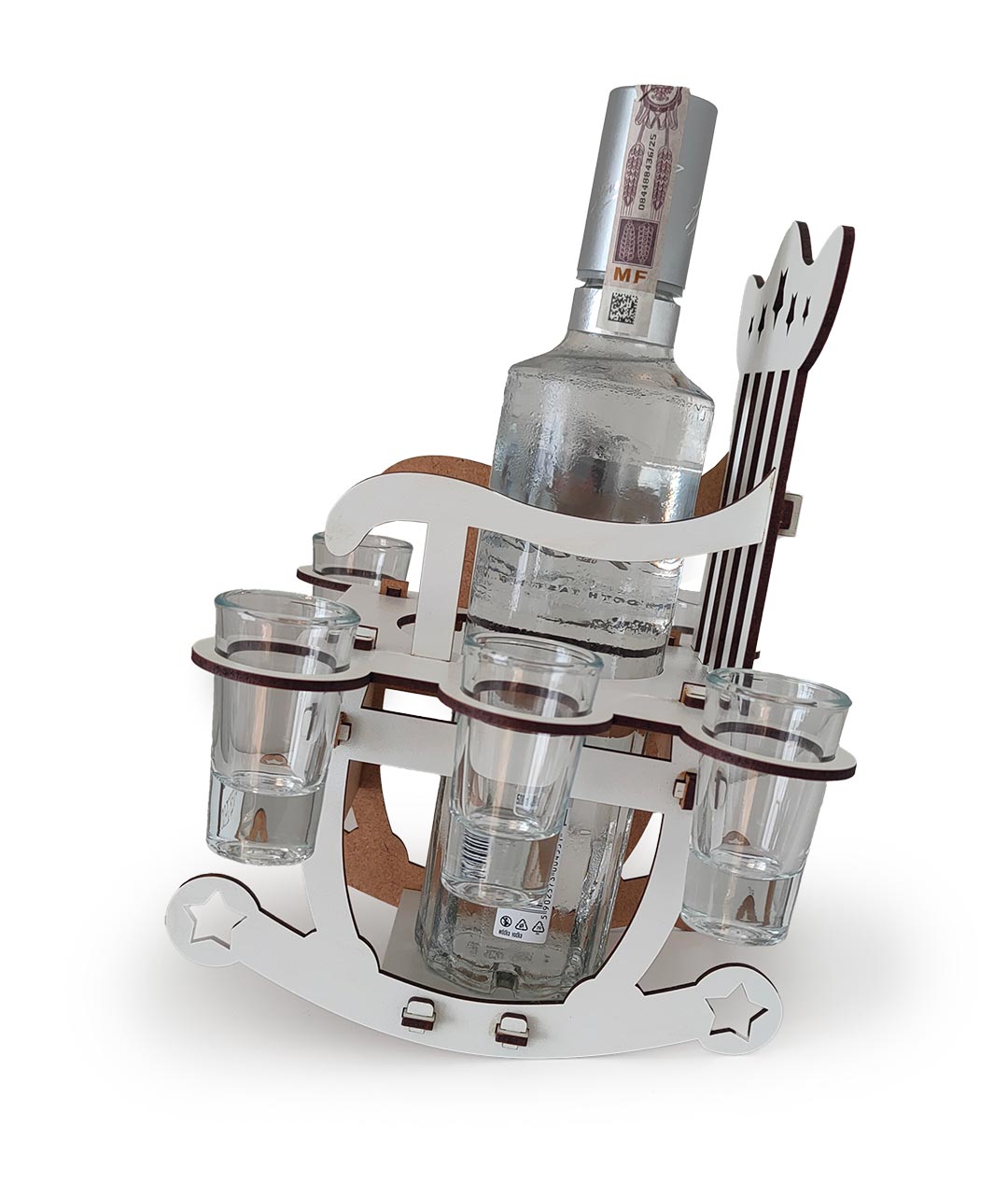 Fotel Bujany na Flaszkę i kieliszki. Prezent Personalizowany na Urodziny