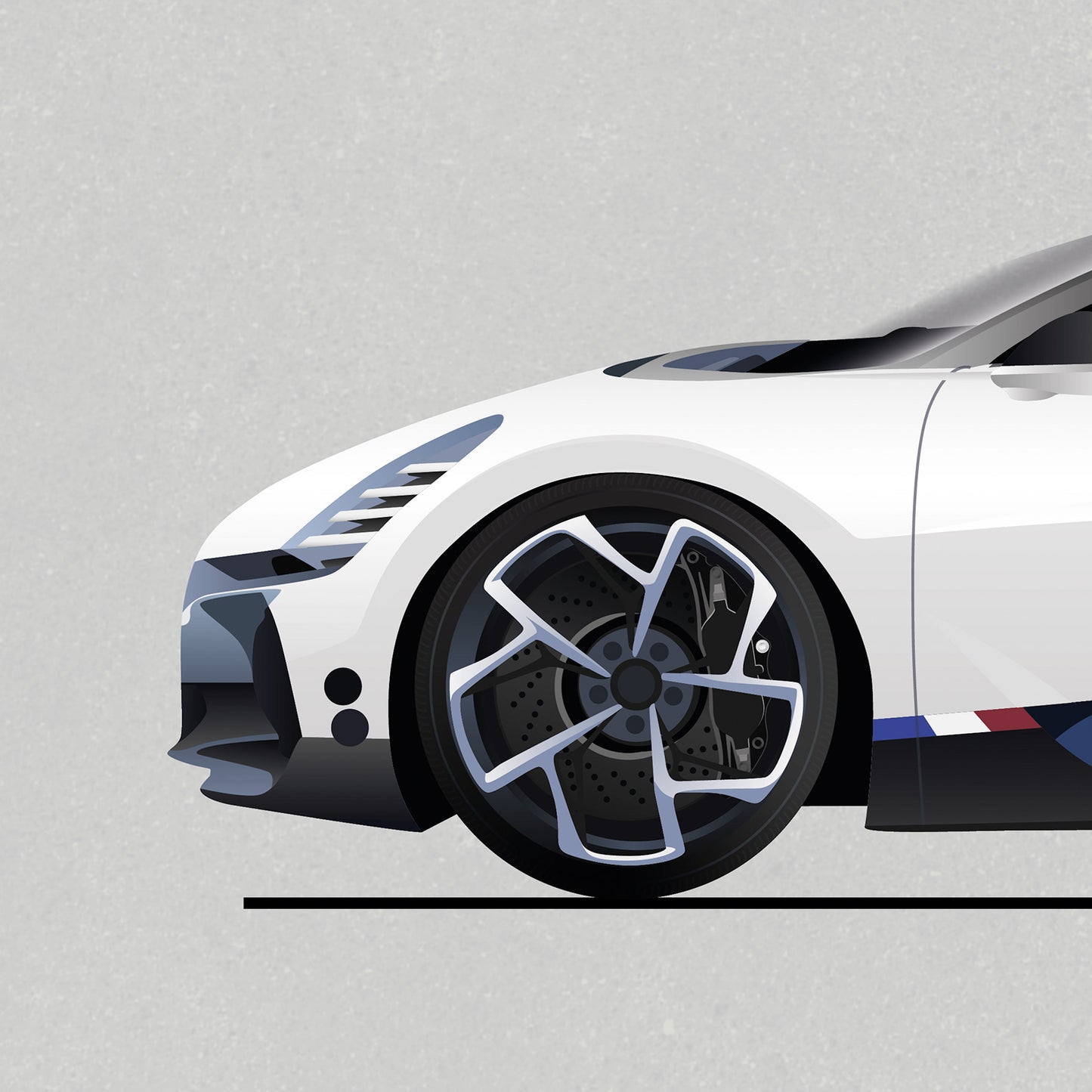 Bugatti Car Poster (Unframed)