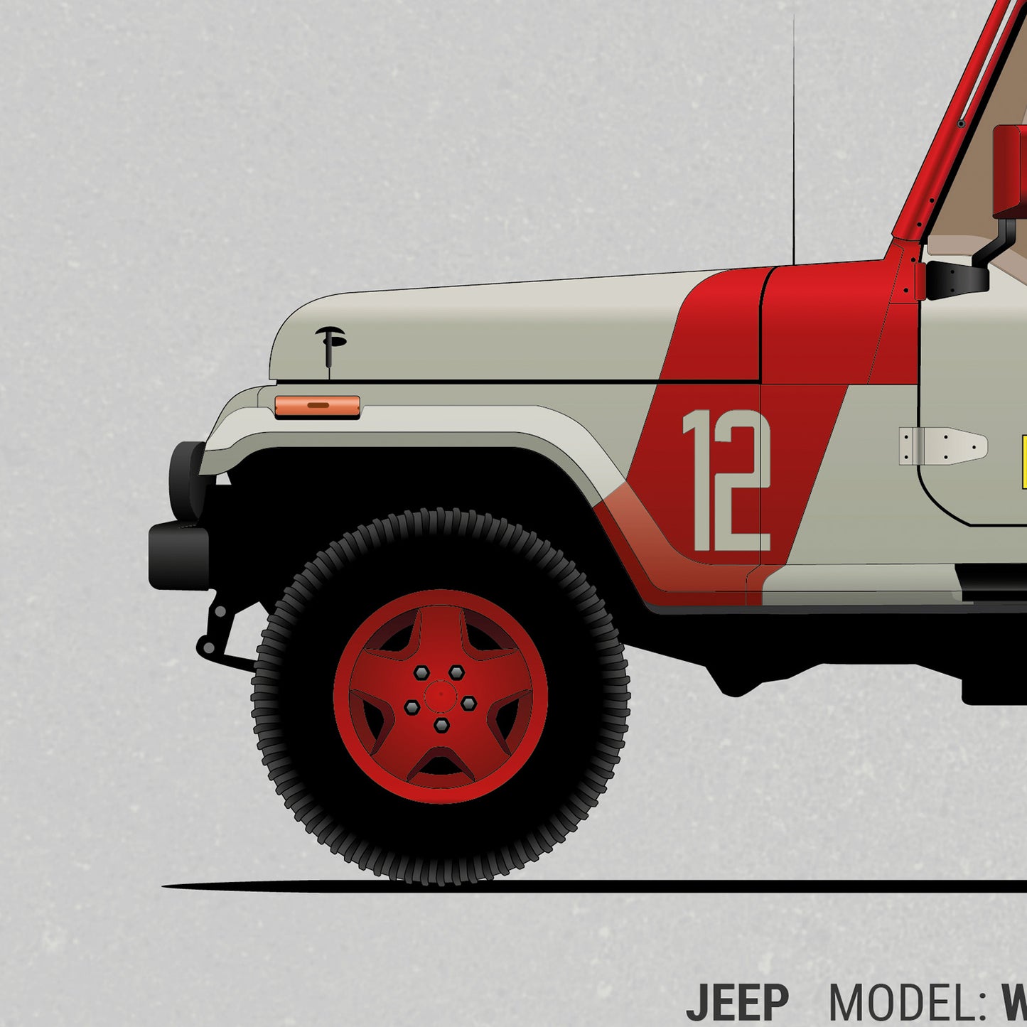 Jurassic Park Car Poster (Unframed)