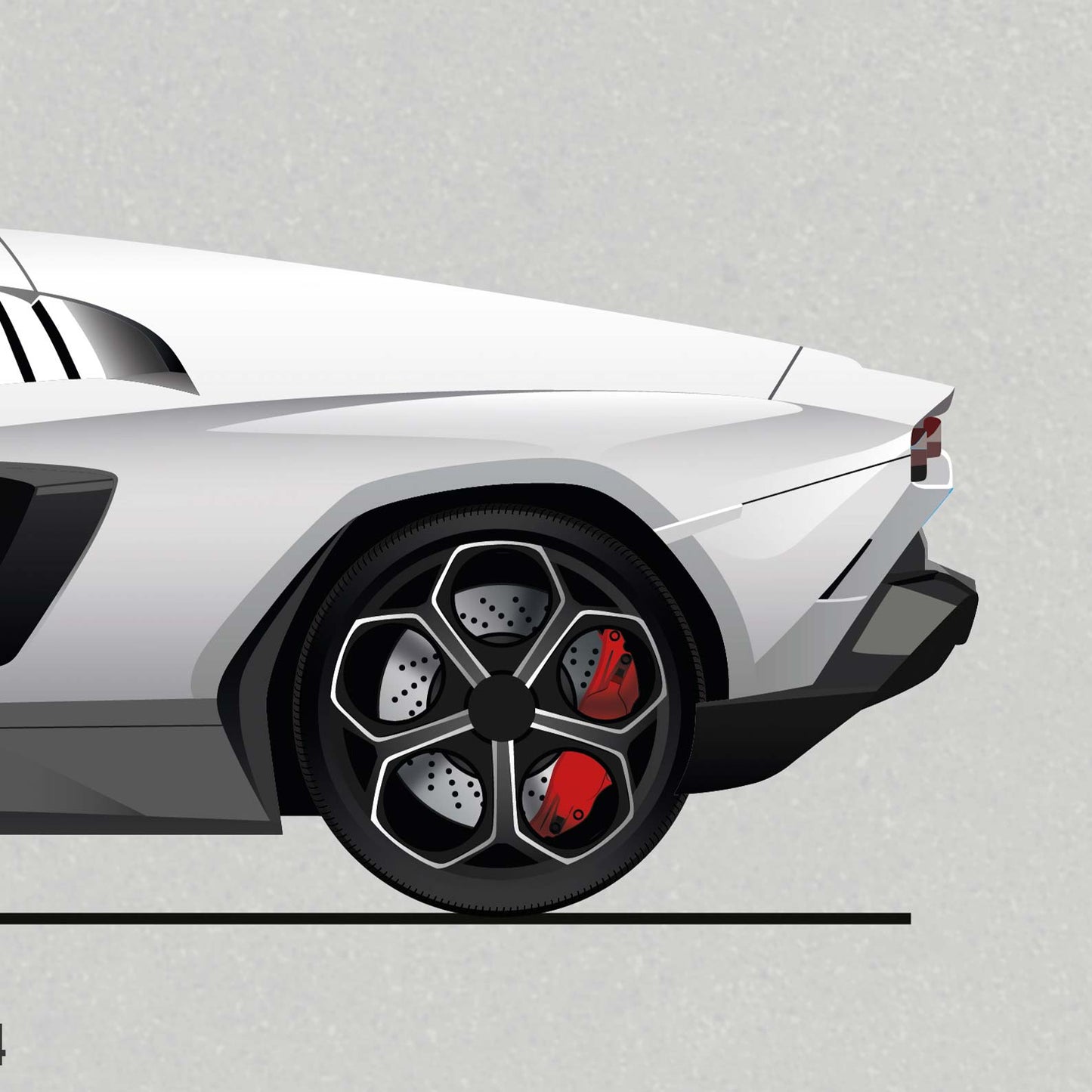 Lamborghini Countach Evolution Poster (Unframed)