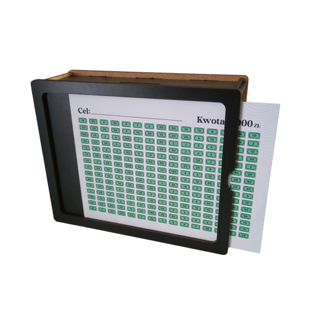 Skarbonka Wykreślana z Parą - CZARNA