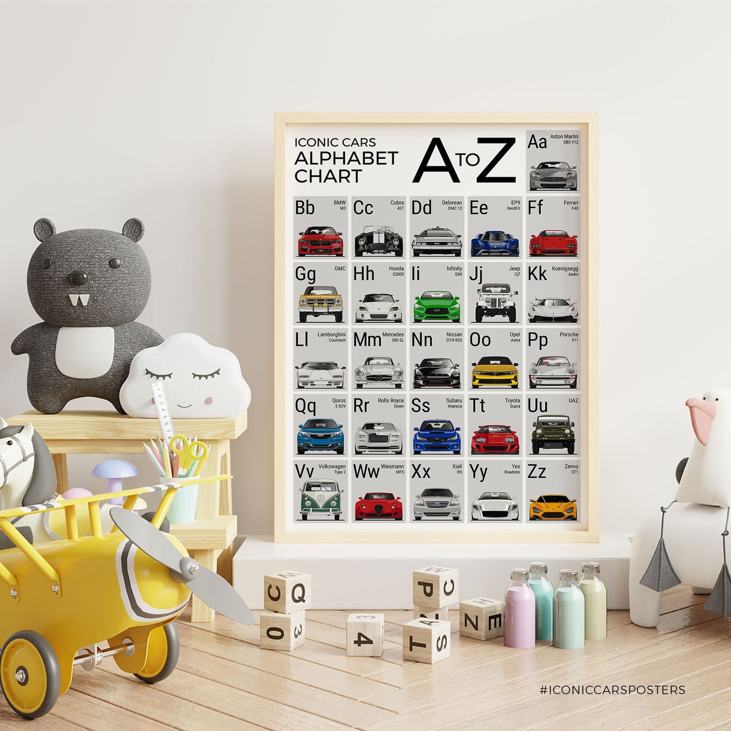 Car Alphabet Poster (Unframed)