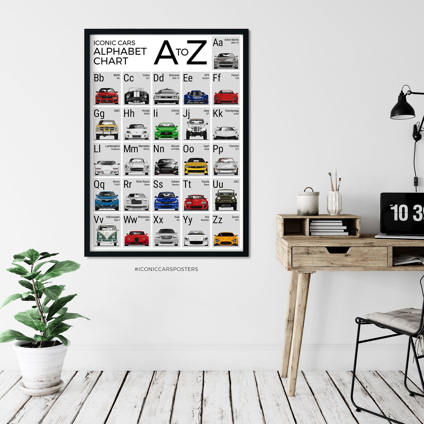 Car Alphabet Poster (Unframed)