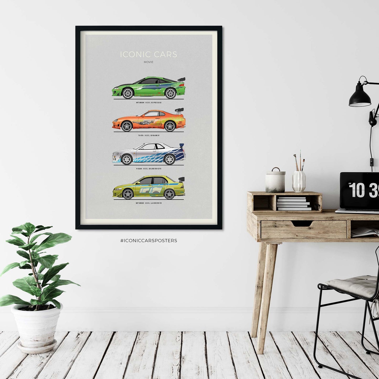 Fast and Furious Brian O'Conner Cars Print (Unframed)