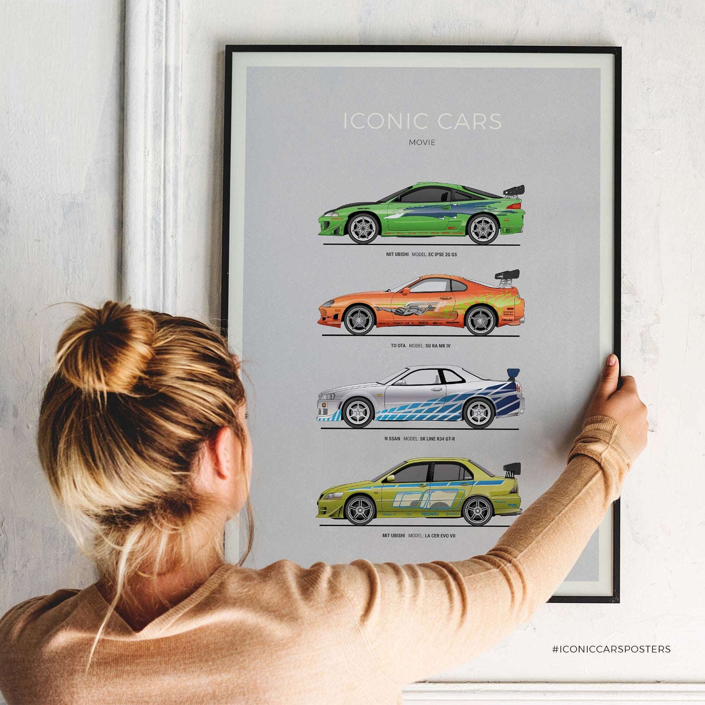 Fast and Furious Brian O'Conner Cars Print (Unframed)