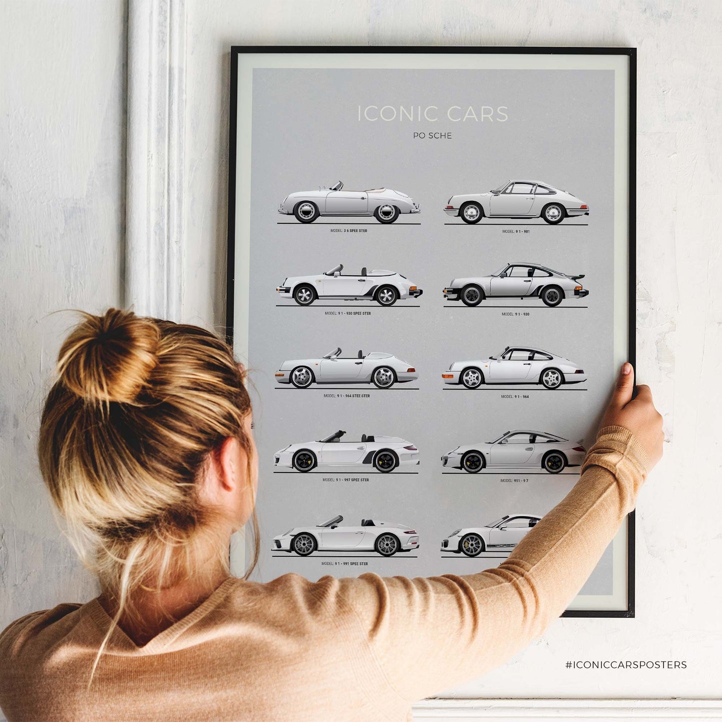 Porsche 911 and Speedster Evolution Poster (Unframed)