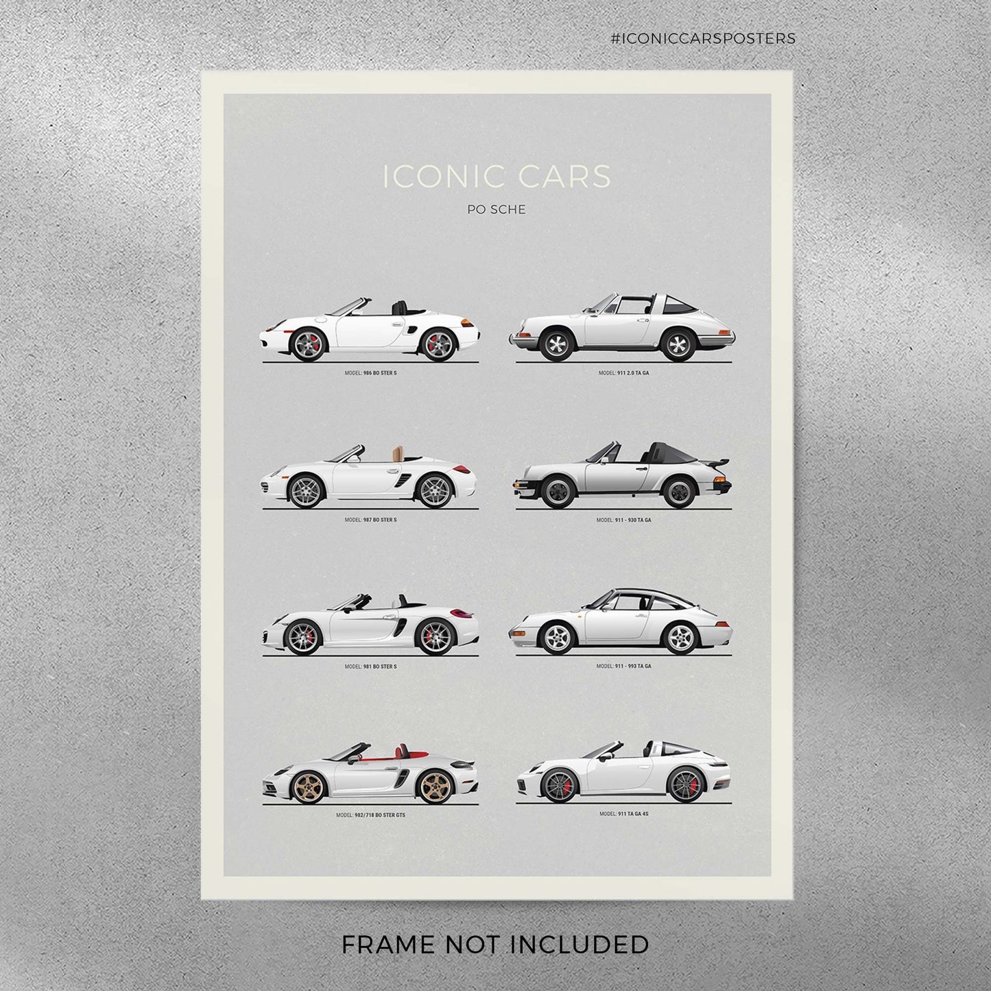 Porsche Boxster and Targa Evolution Poster (Unframed)