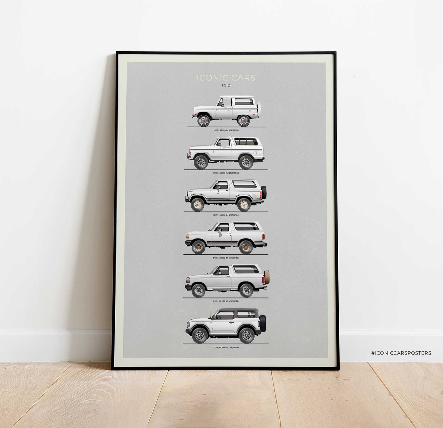 Ford Bronco Generations Print (Unframed)