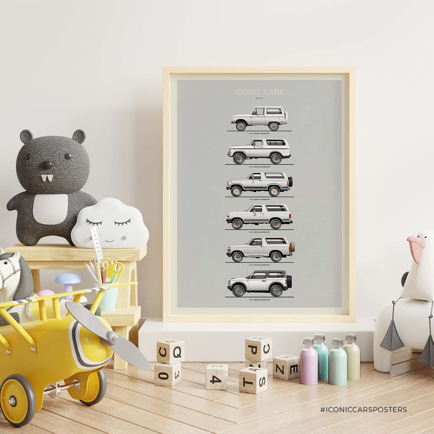 Ford Bronco Generations Print (Unframed)