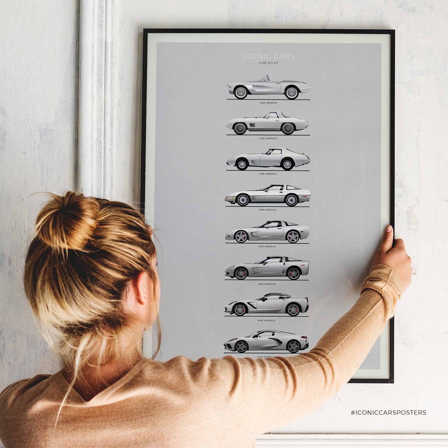 Chevy Corvette Evolution Poster (Unframed)