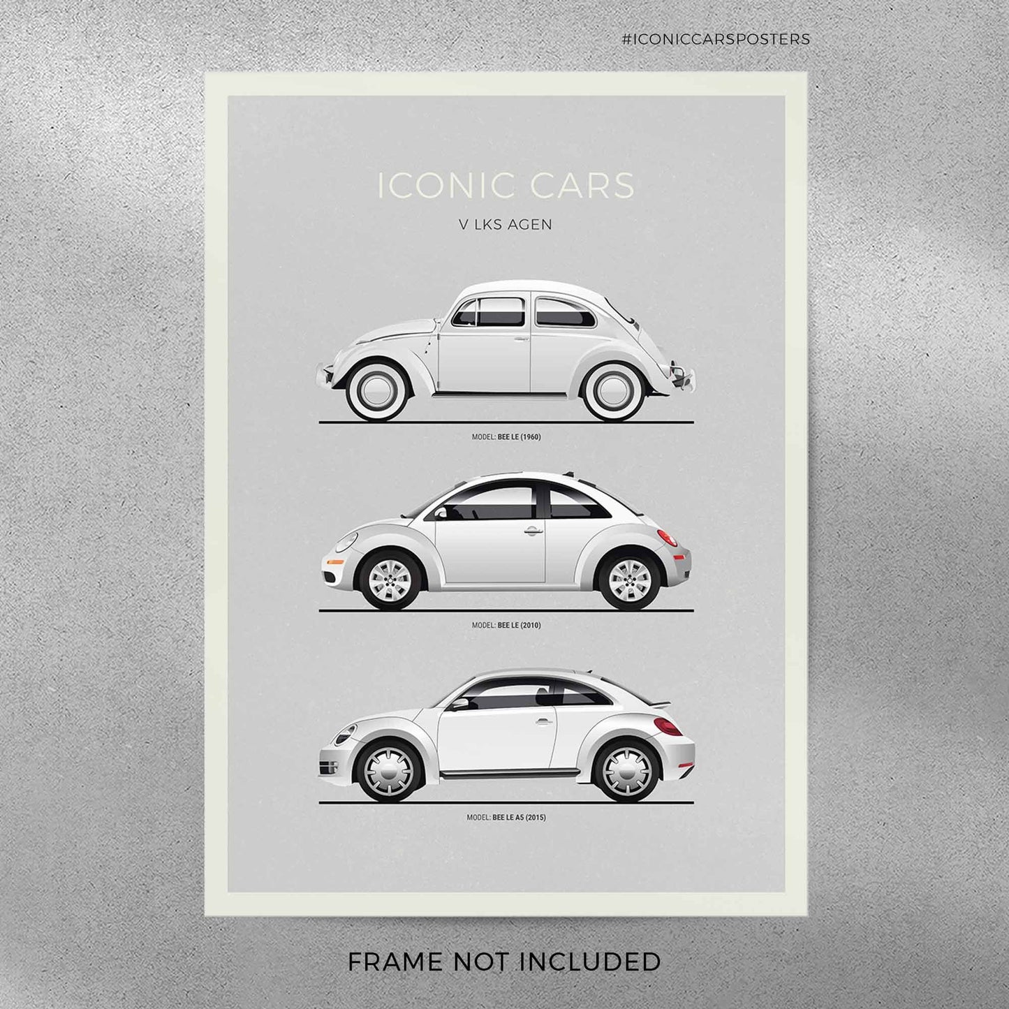 Volkswagen Beetle Evolution Poster (Unframed)