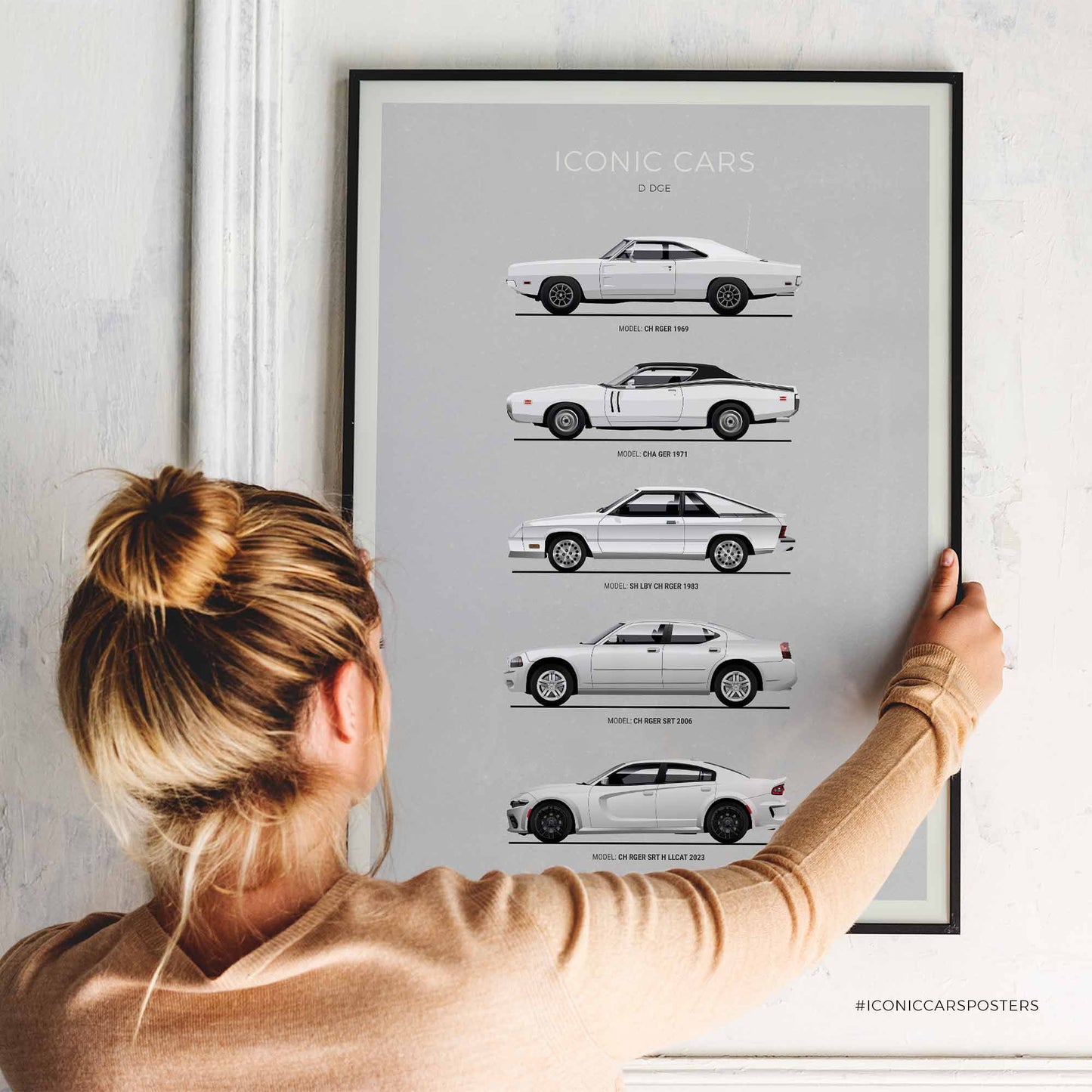 Dodge Charger Evolution Poster (Unframed)