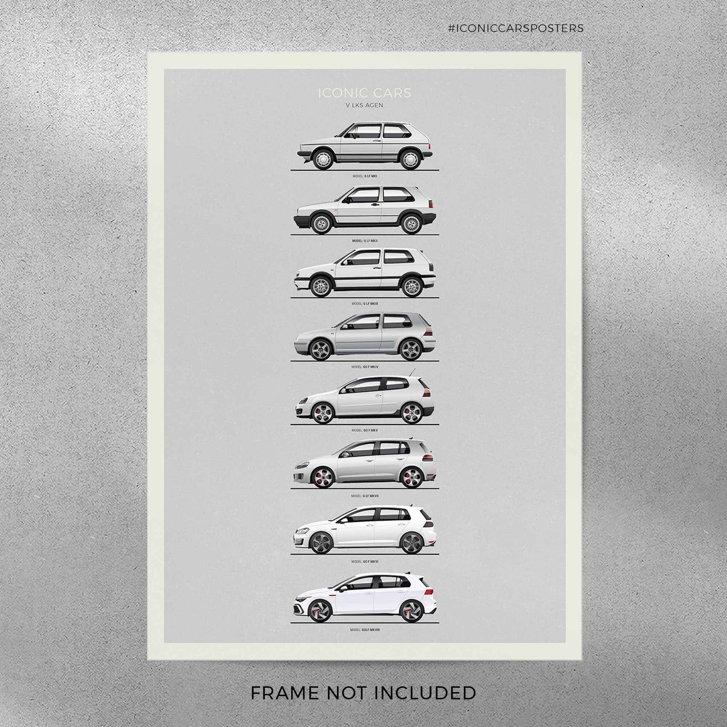 Volkswagen Golf Evolution Poster (Unframed)