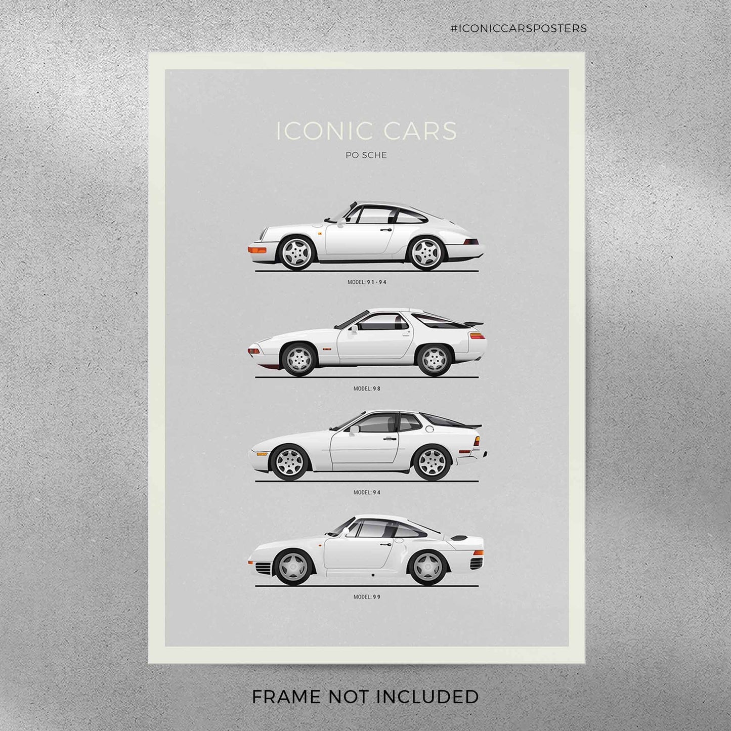 Porsche 964, 928, 944, 959 Wall Art (Unframed)