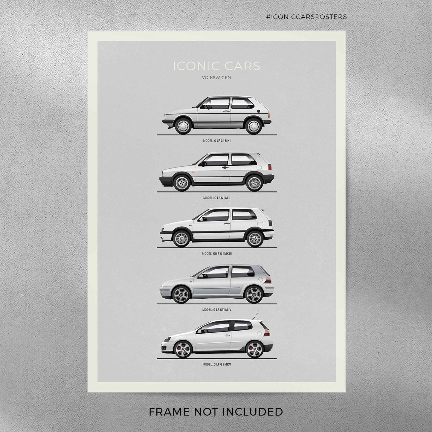 VW Golf GTi Evolution Print (Unframed)