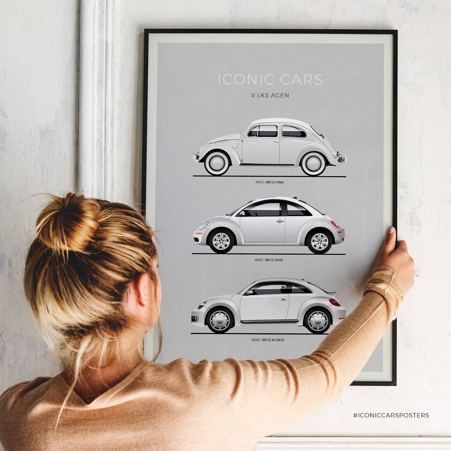 Volkswagen Beetle Evolution Poster (Unframed)