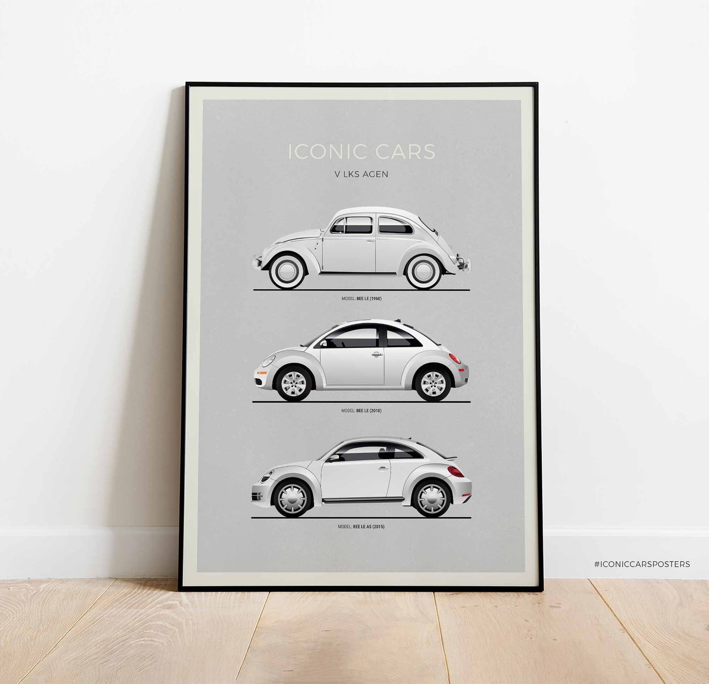 Volkswagen Beetle Evolution Poster (Unframed)