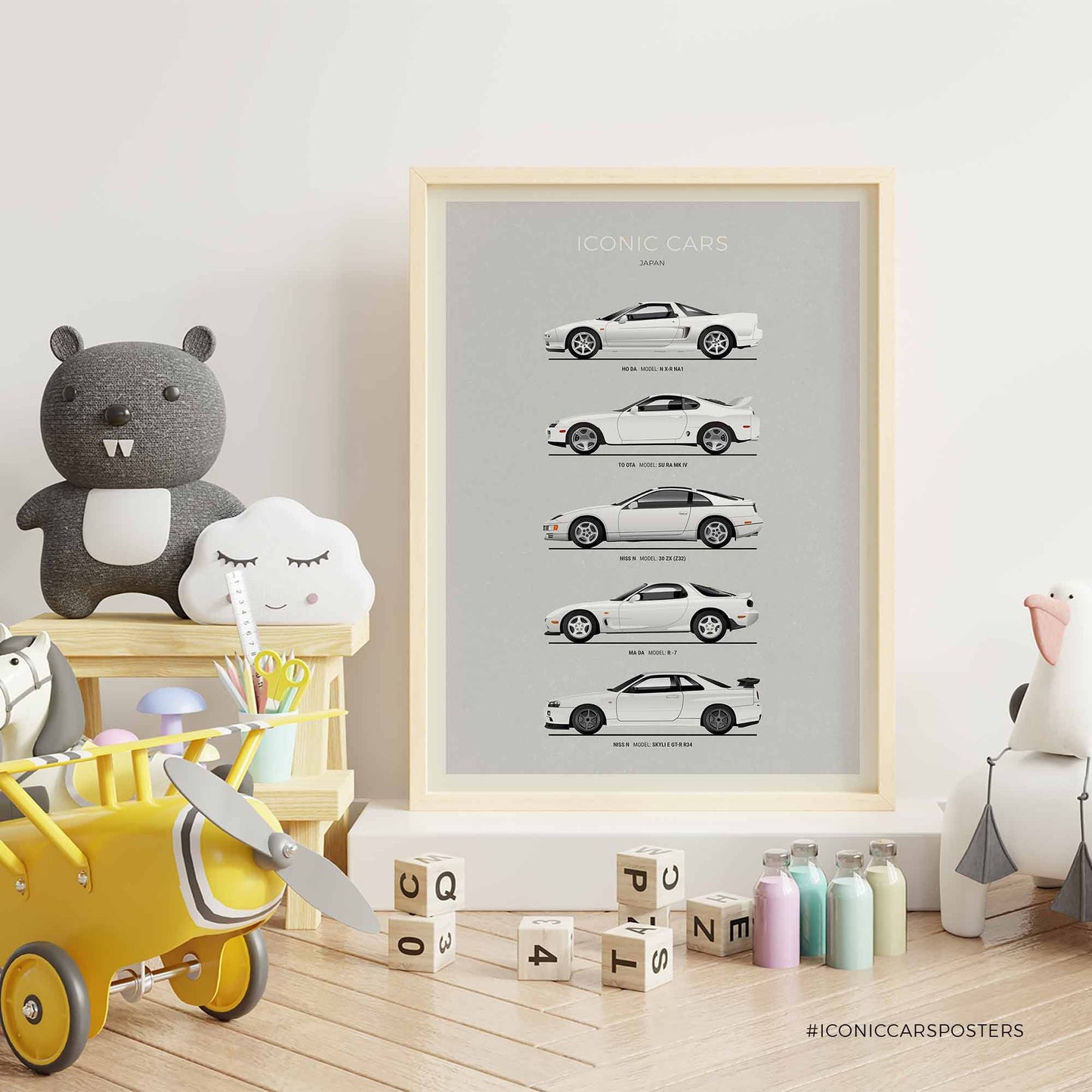 Japanese Cars Poster (Unframed)