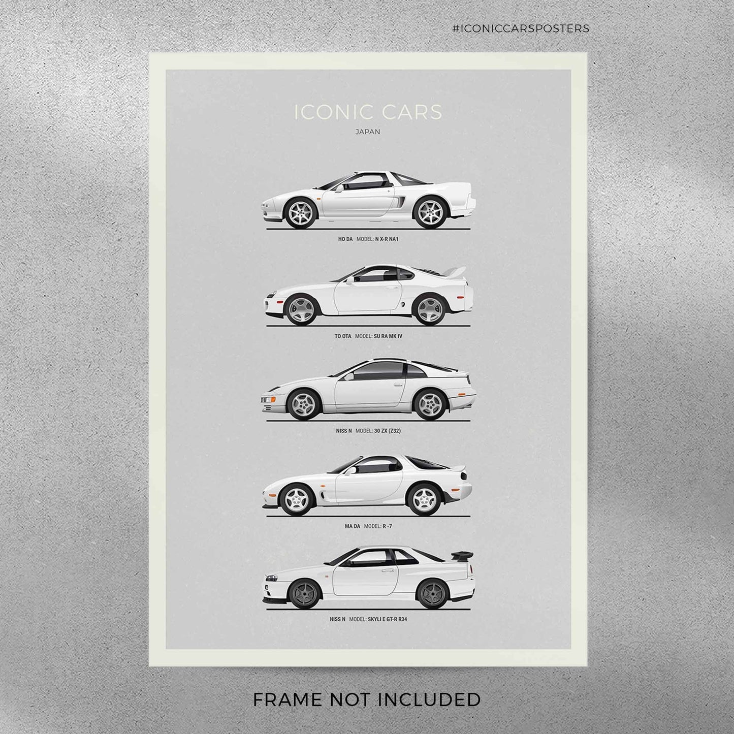 Japanese Cars Poster (Unframed)