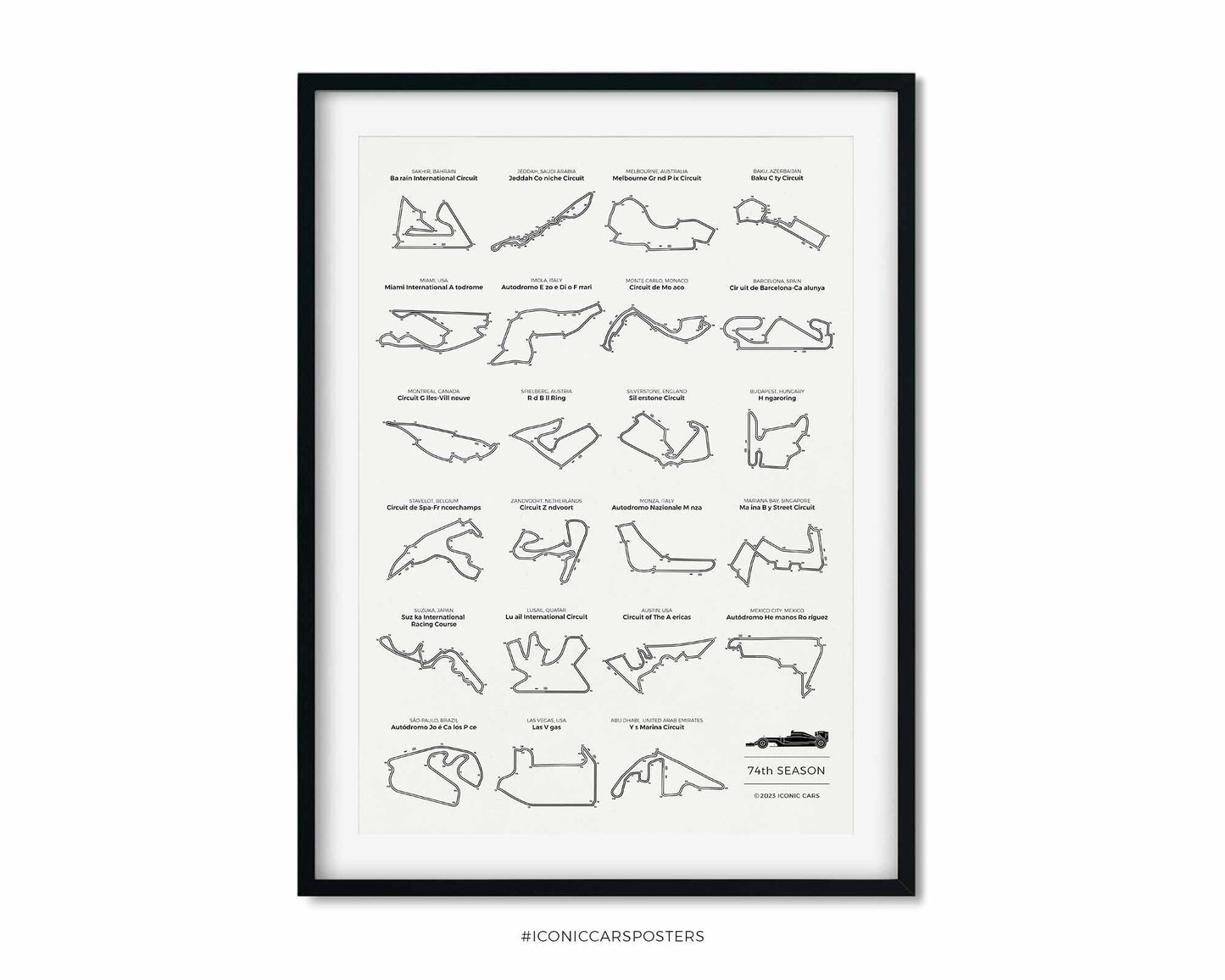 Formula 1 2023 Season Poster (Unframed)