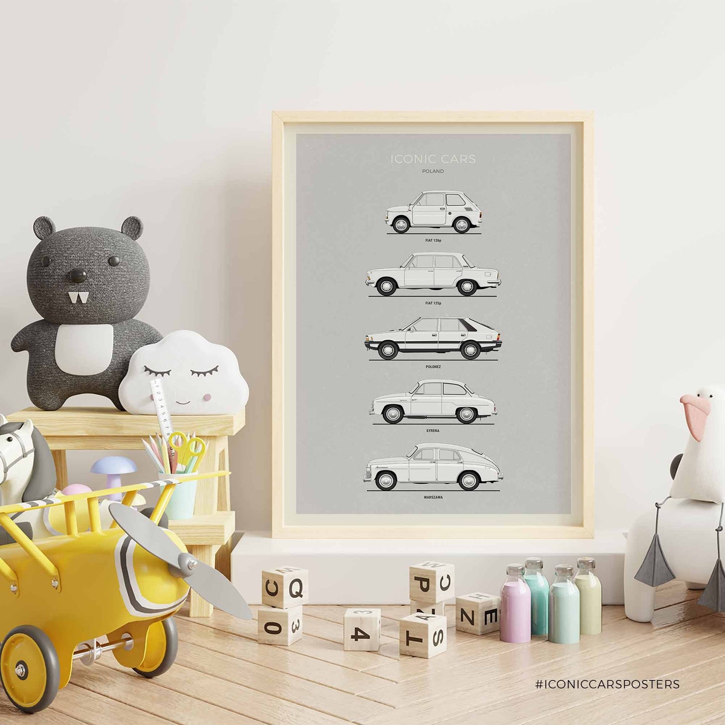 Iconic Polish Cars Poster (Unframed)