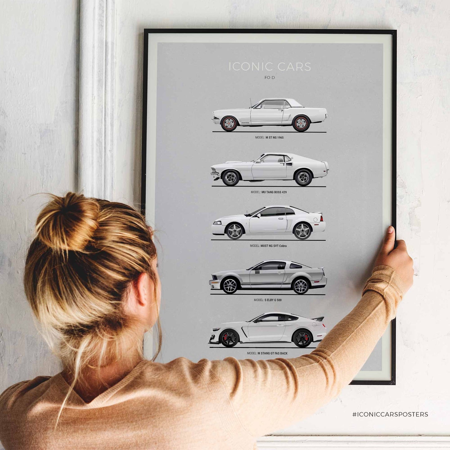 Ford Mustang Evolution Poster (Unframed)