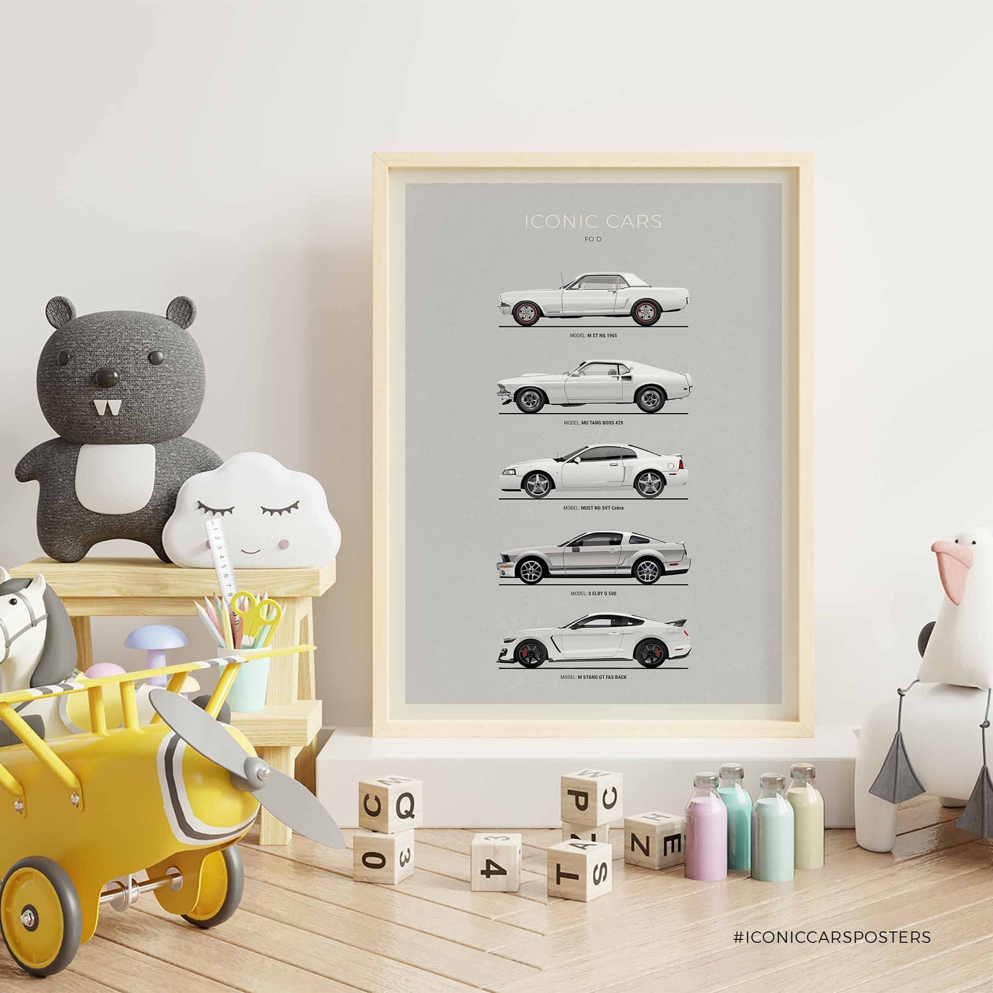 Ford Mustang Evolution Poster (Unframed)