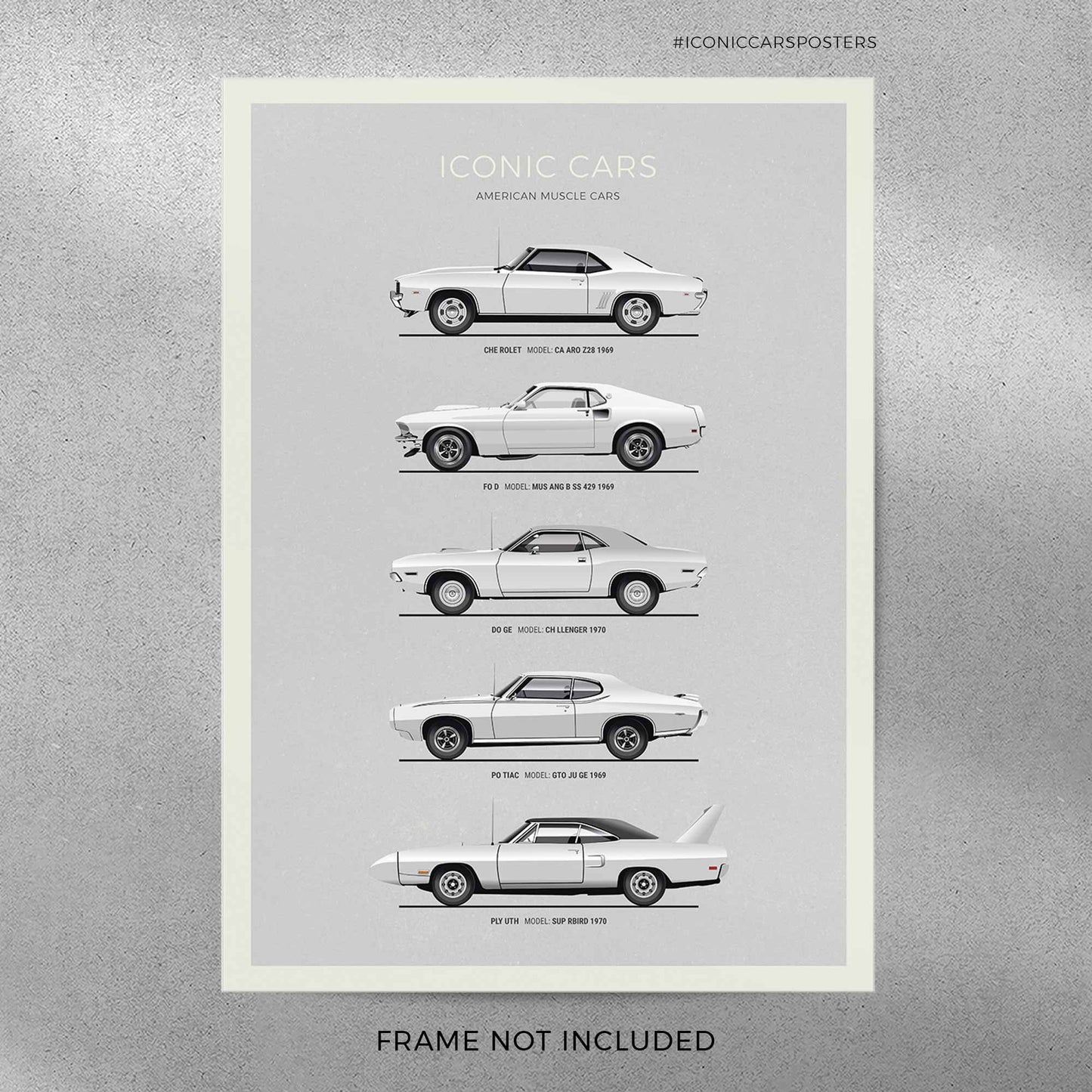 American Muscle Cars Poster (Unframed)