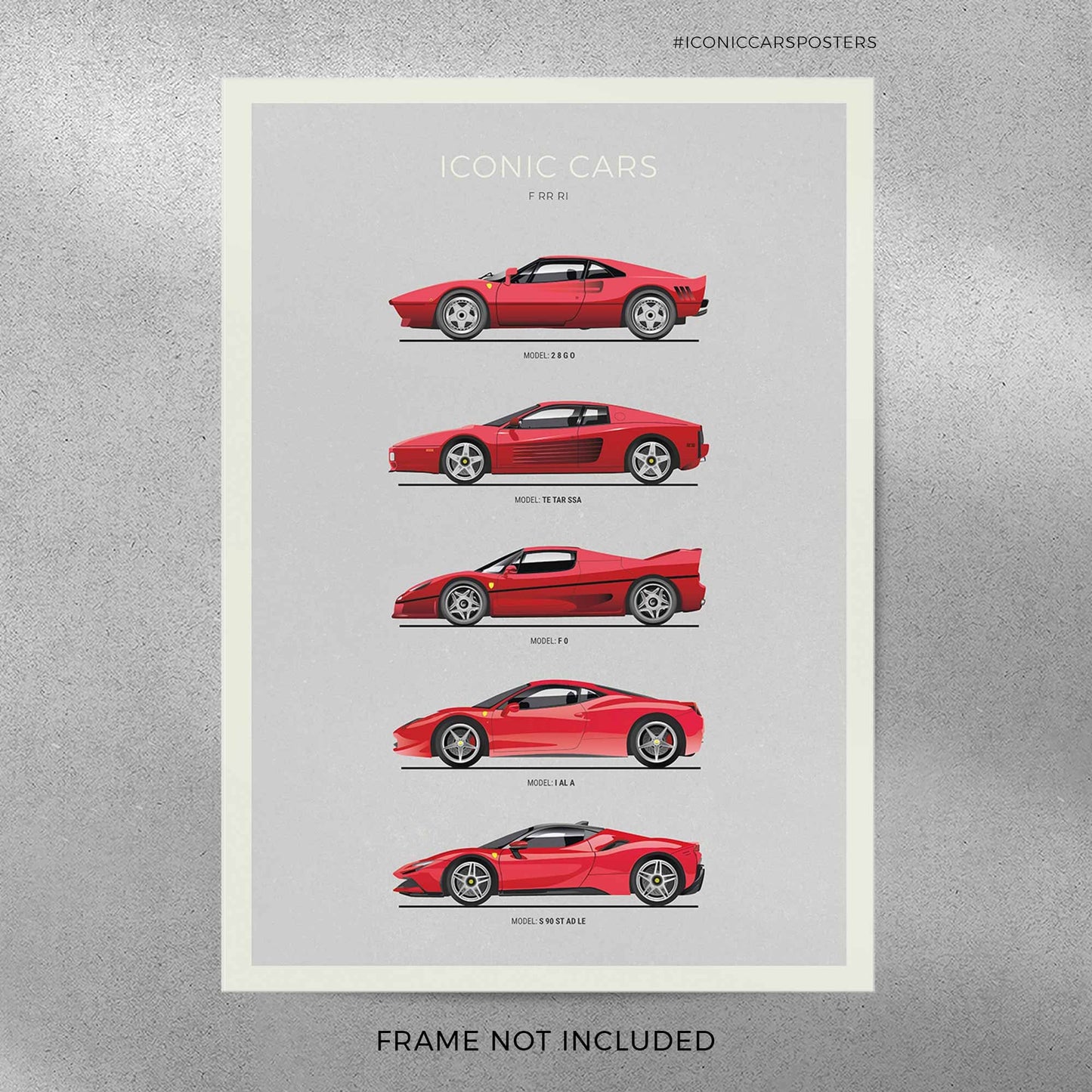 Ferrari Evolution Print (Unframed)