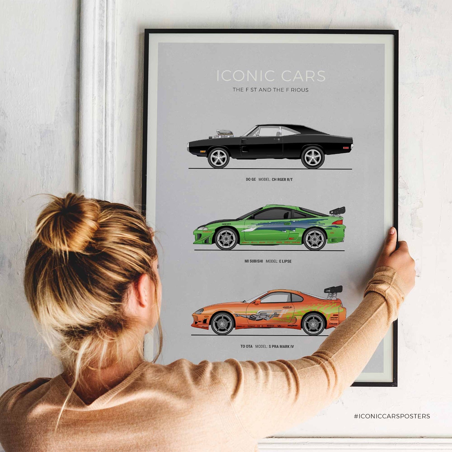 Fast and Furious Cars Print (Unframed)