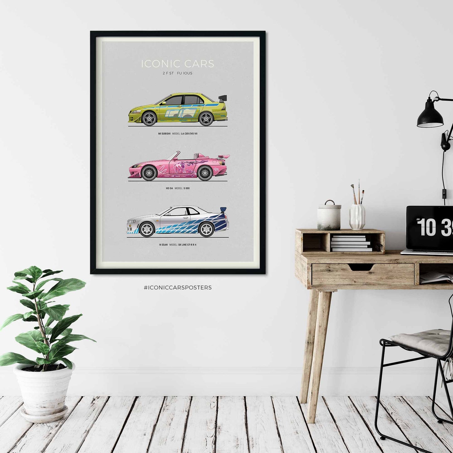 2 Fast 2 Furious Inspired Car Poster (Unframed)