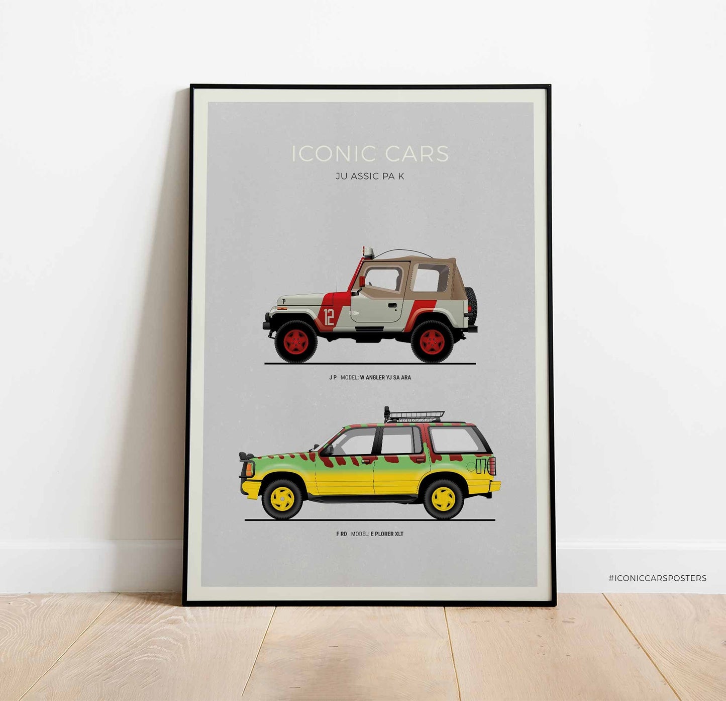 Jurassic Park Car Poster (Unframed)