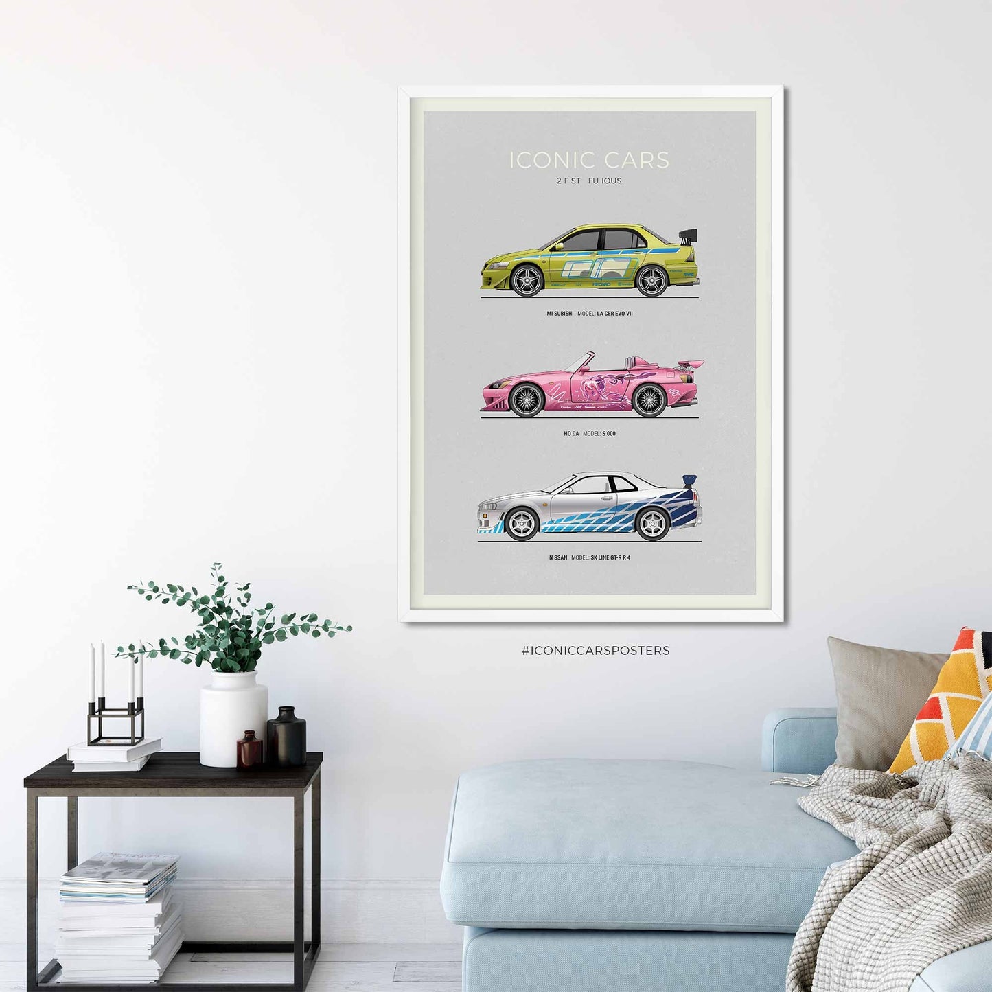 2 Fast 2 Furious Inspired Car Poster (Unframed)