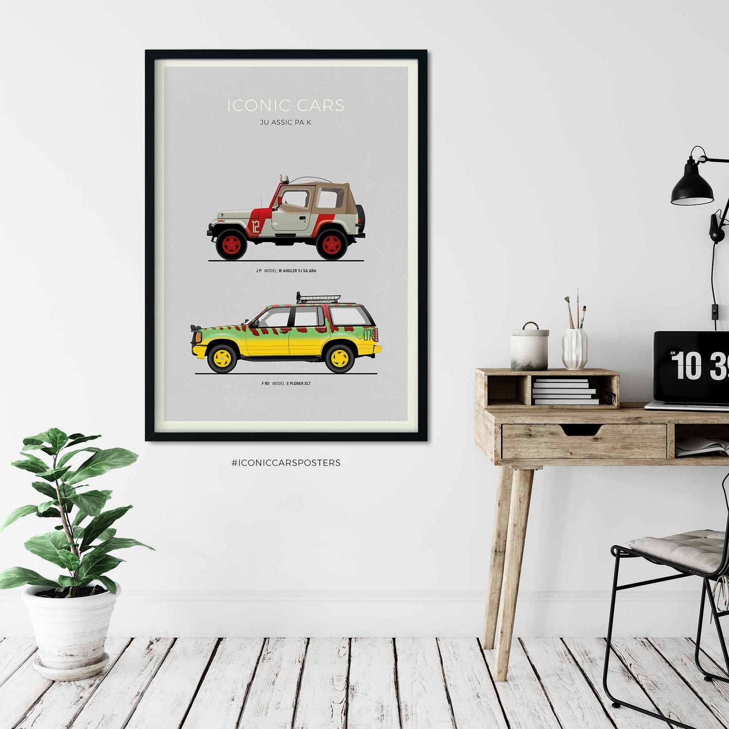 Jurassic Park Car Poster (Unframed)