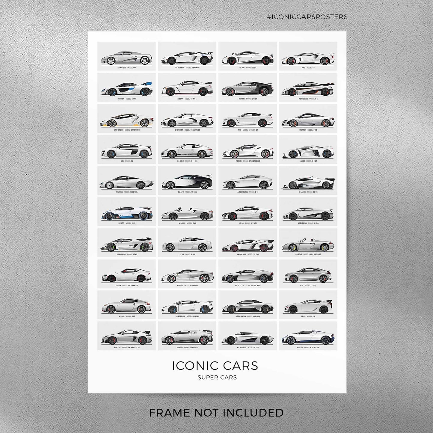 Supercars Poster (Unframed)