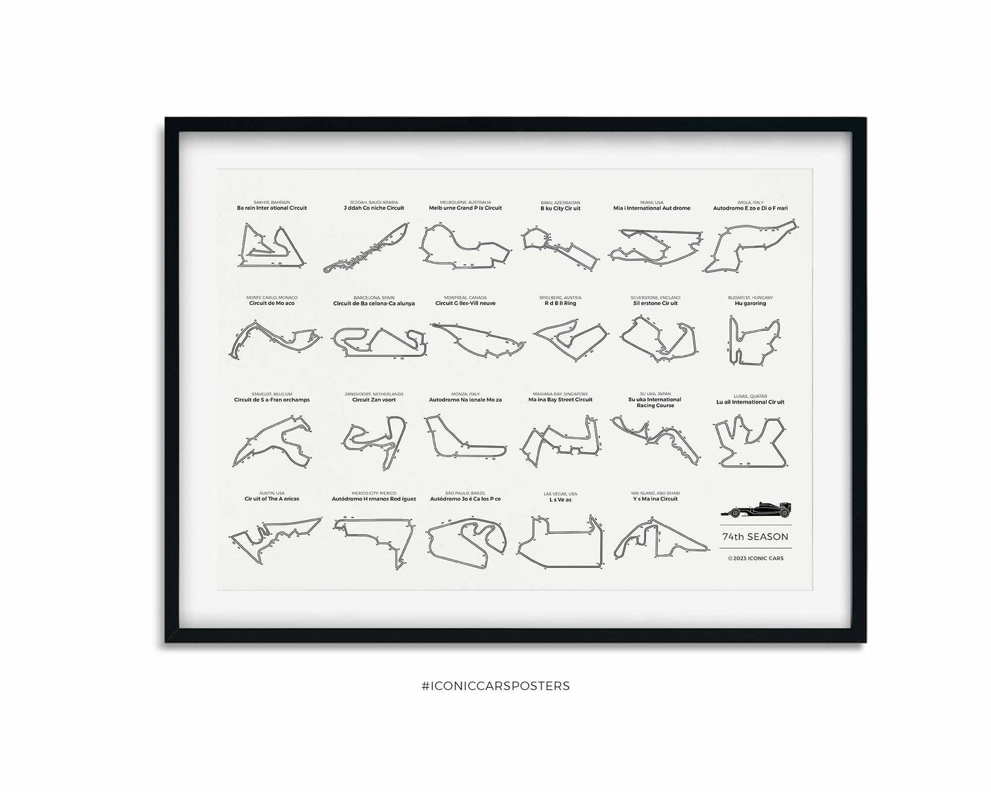 Formula 1 2023 Season Poster (Unframed)