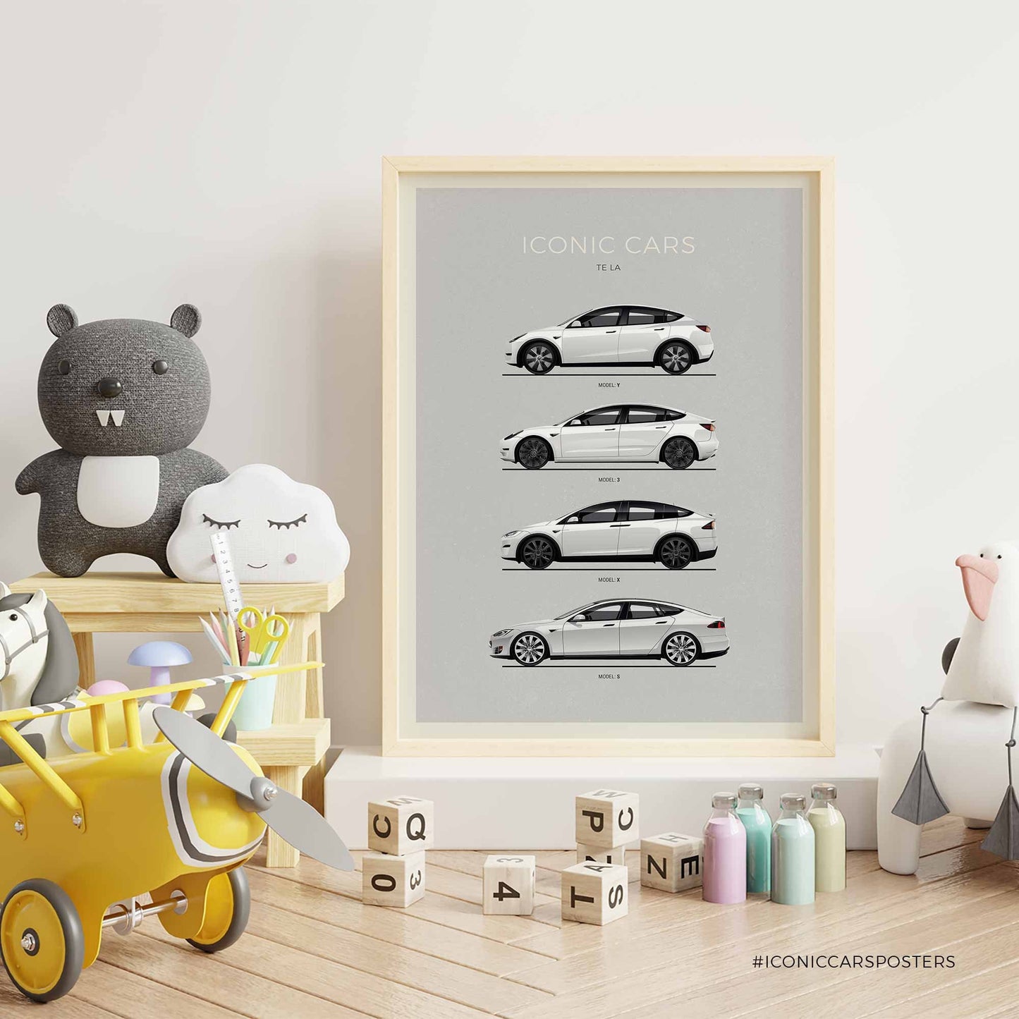Tesla Cars Poster (Unframed)