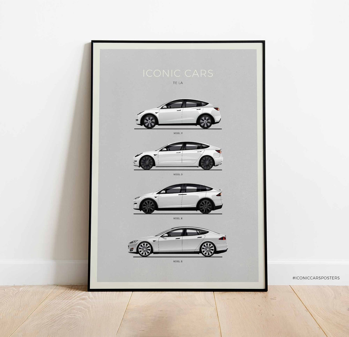 Tesla Cars Poster (Unframed)