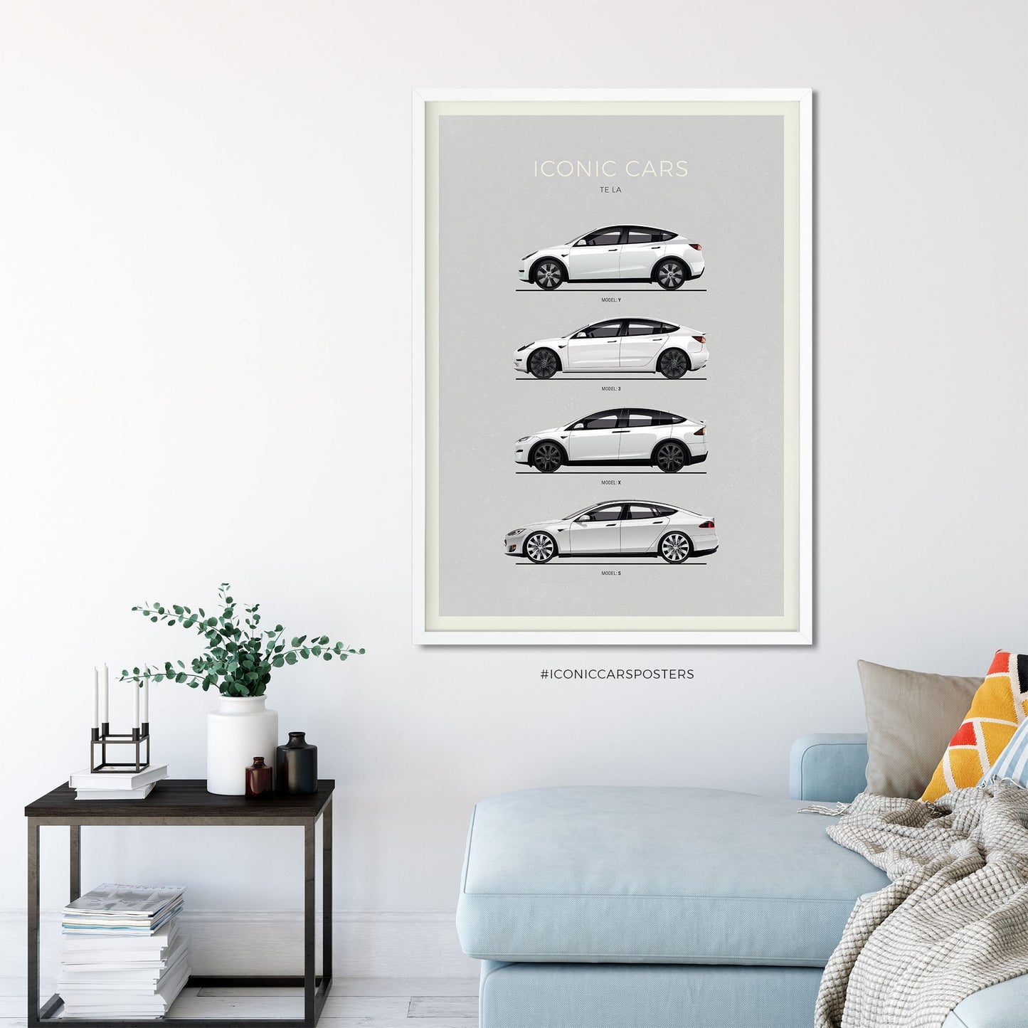 Tesla Cars Poster (Unframed)