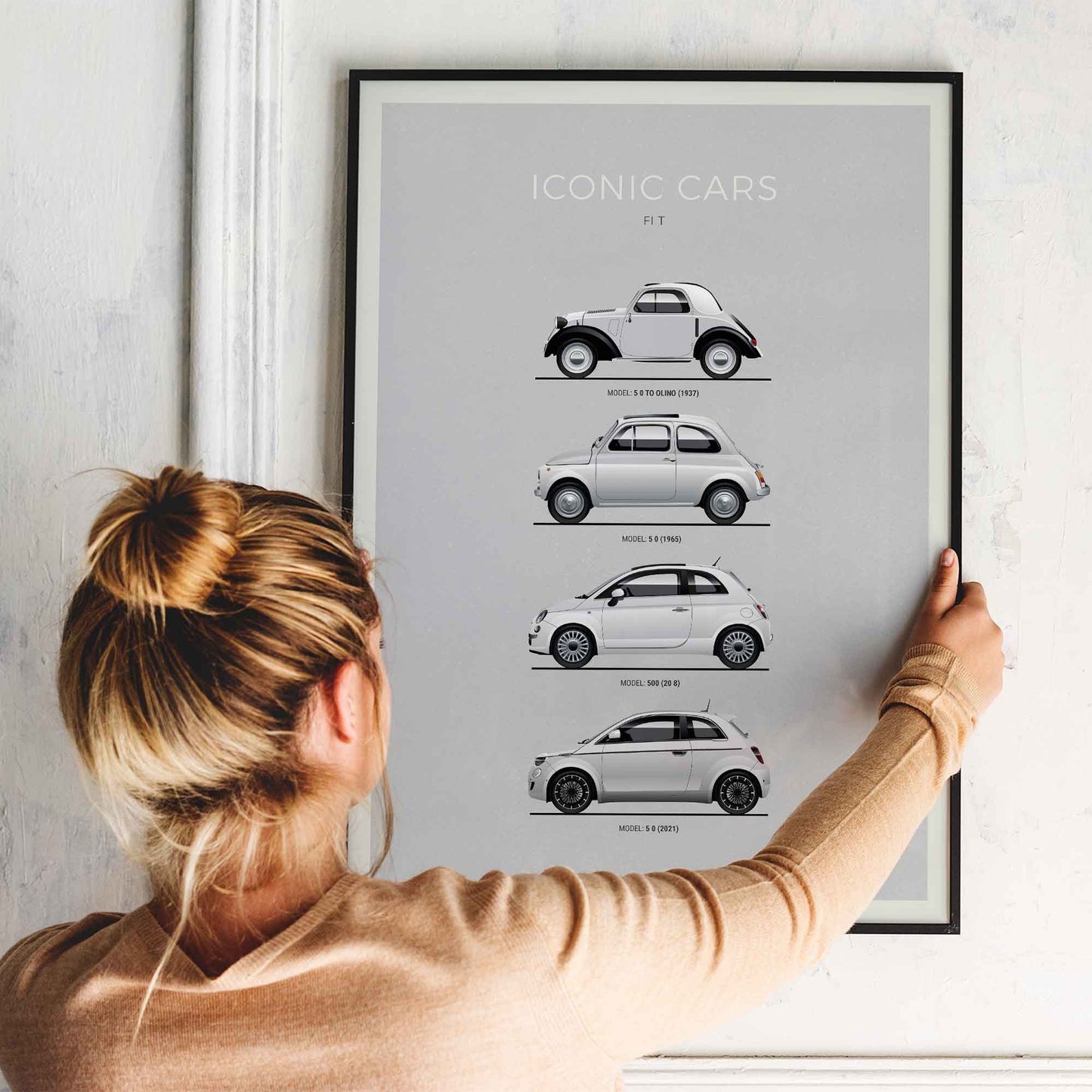 Fiat 500 Evolution Poster (Unframed)