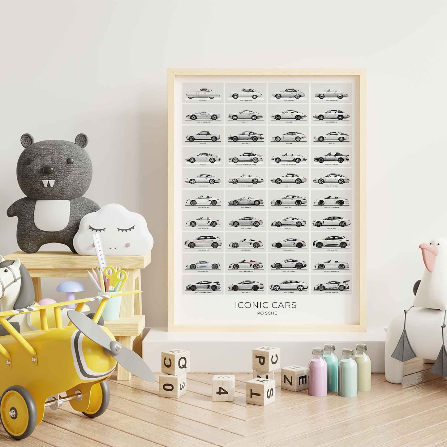 Porsche Evolution History Poster (Unframed)
