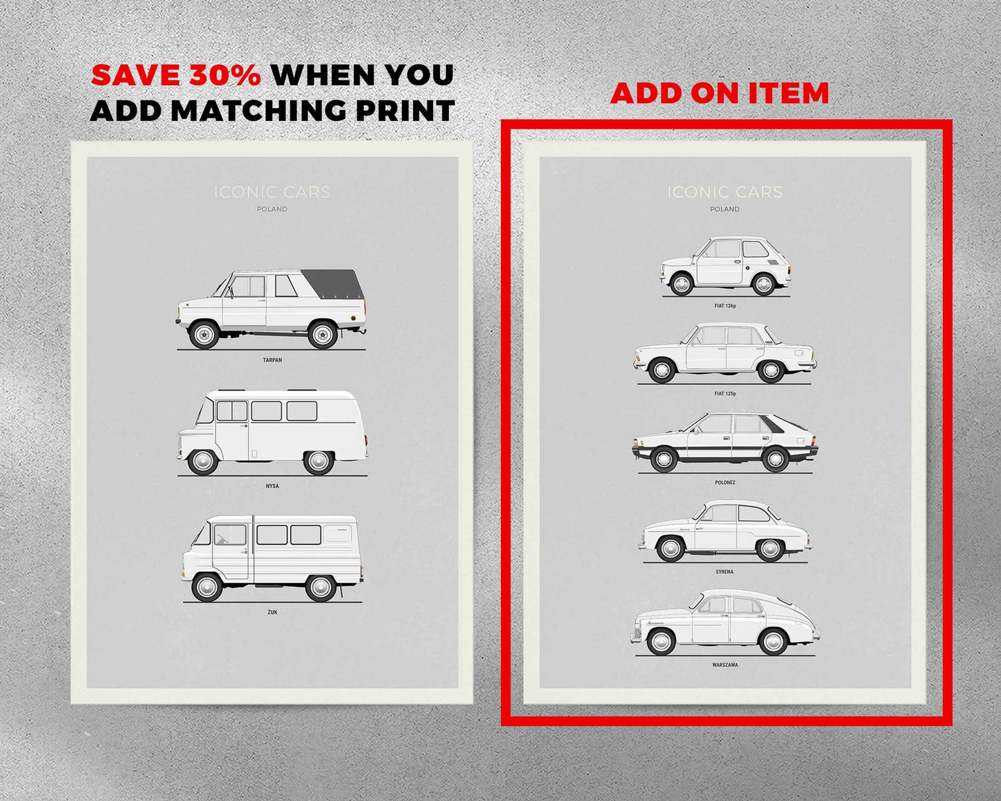 Polish Cars From PRL Poster (Unframed)