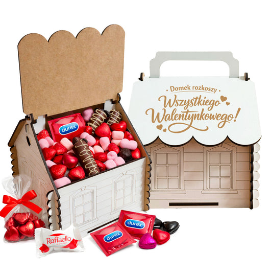 Prezent na Walentynki - Domek Rozkoszy, Pudełko na Słodycze i Inne Gadżety