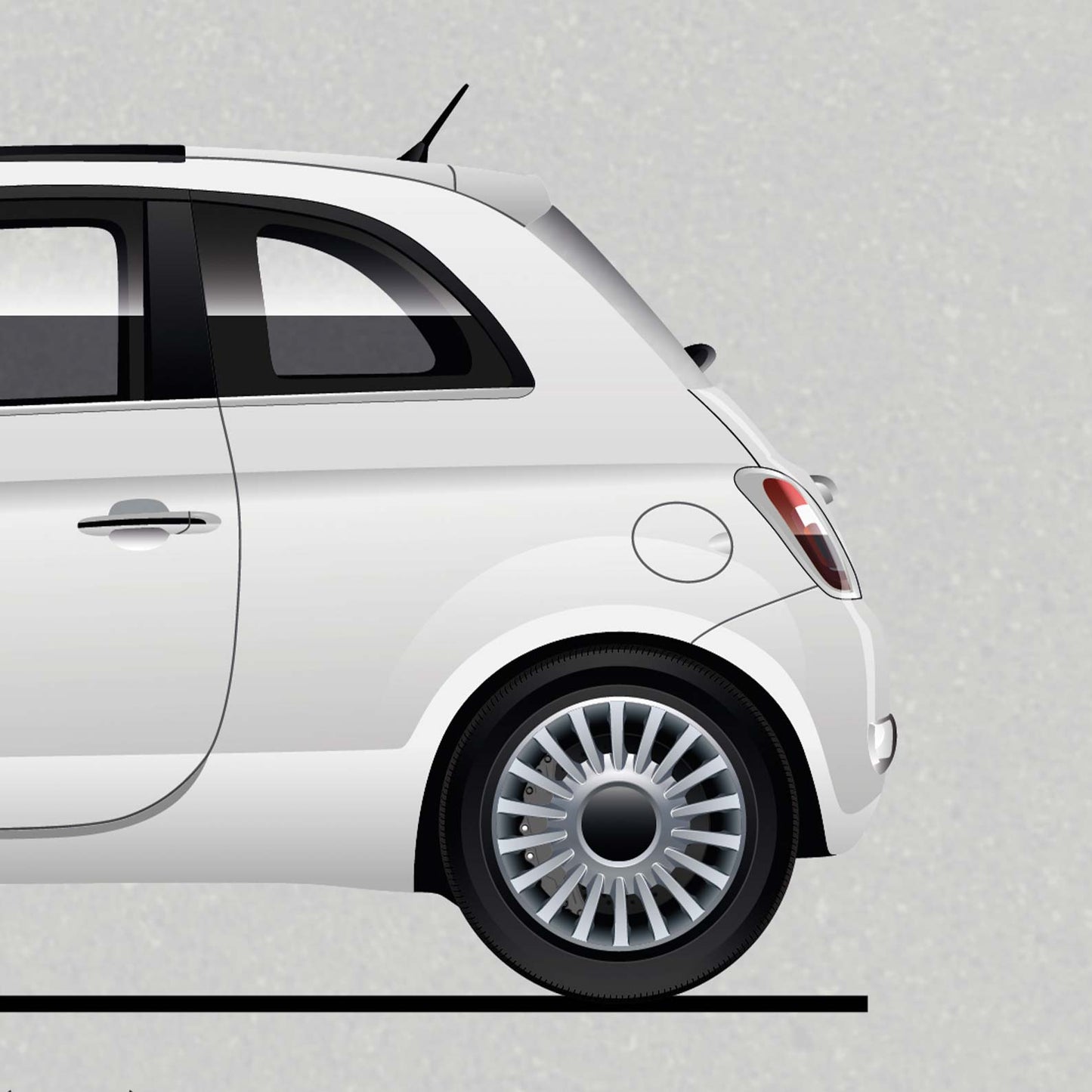 Fiat 500 Evolution Poster (Unframed)