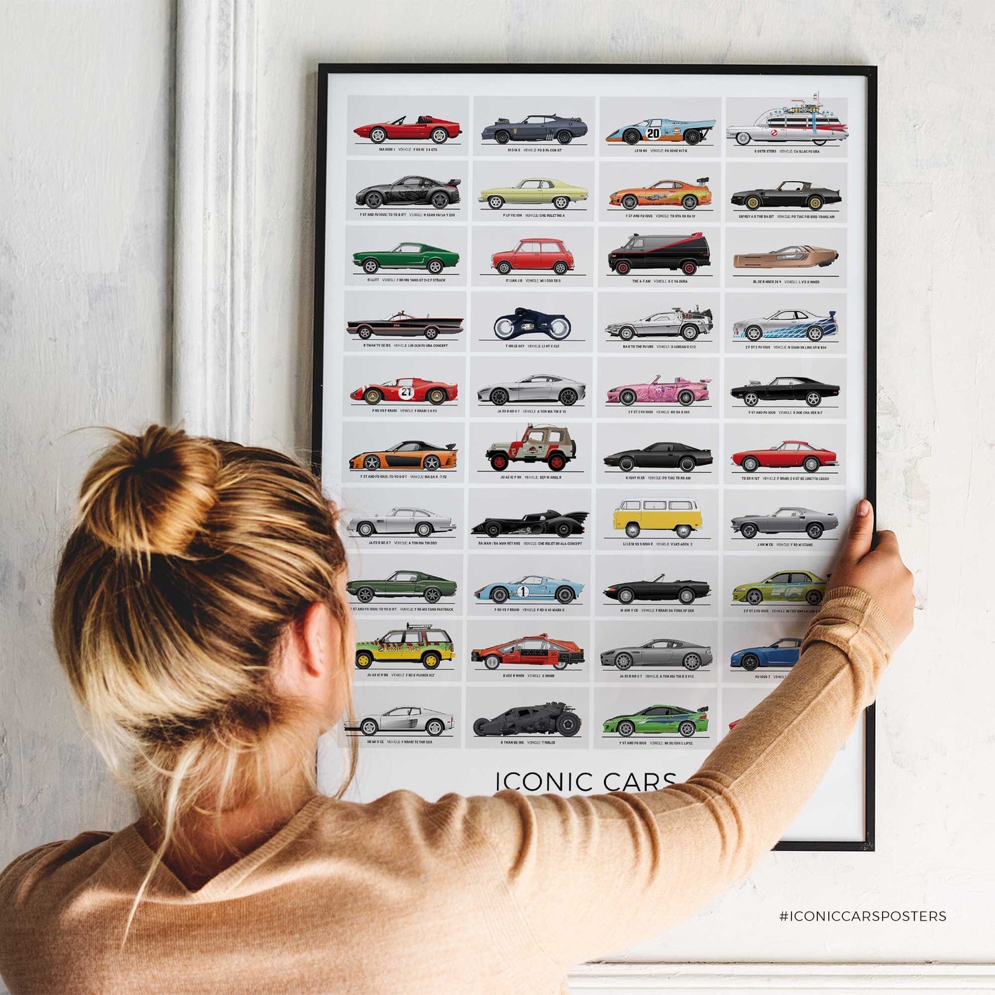 Movie Cars Collage Poster (Unframed)