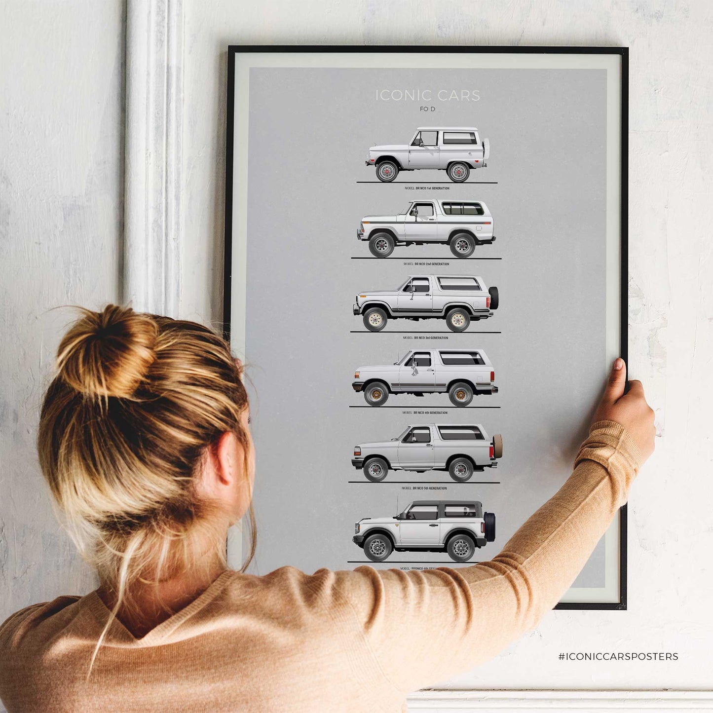 Ford Bronco Generations Print (Unframed)
