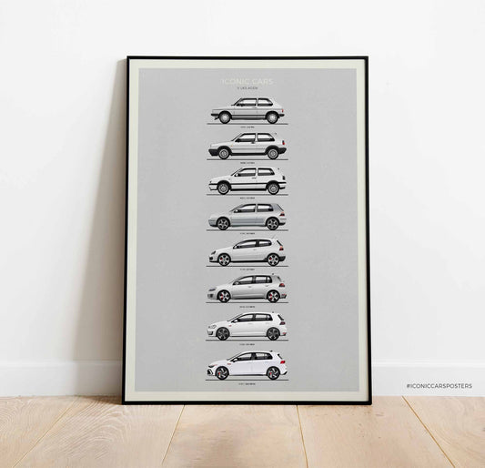 Volkswagen Golf Evolution Poster (Unframed)