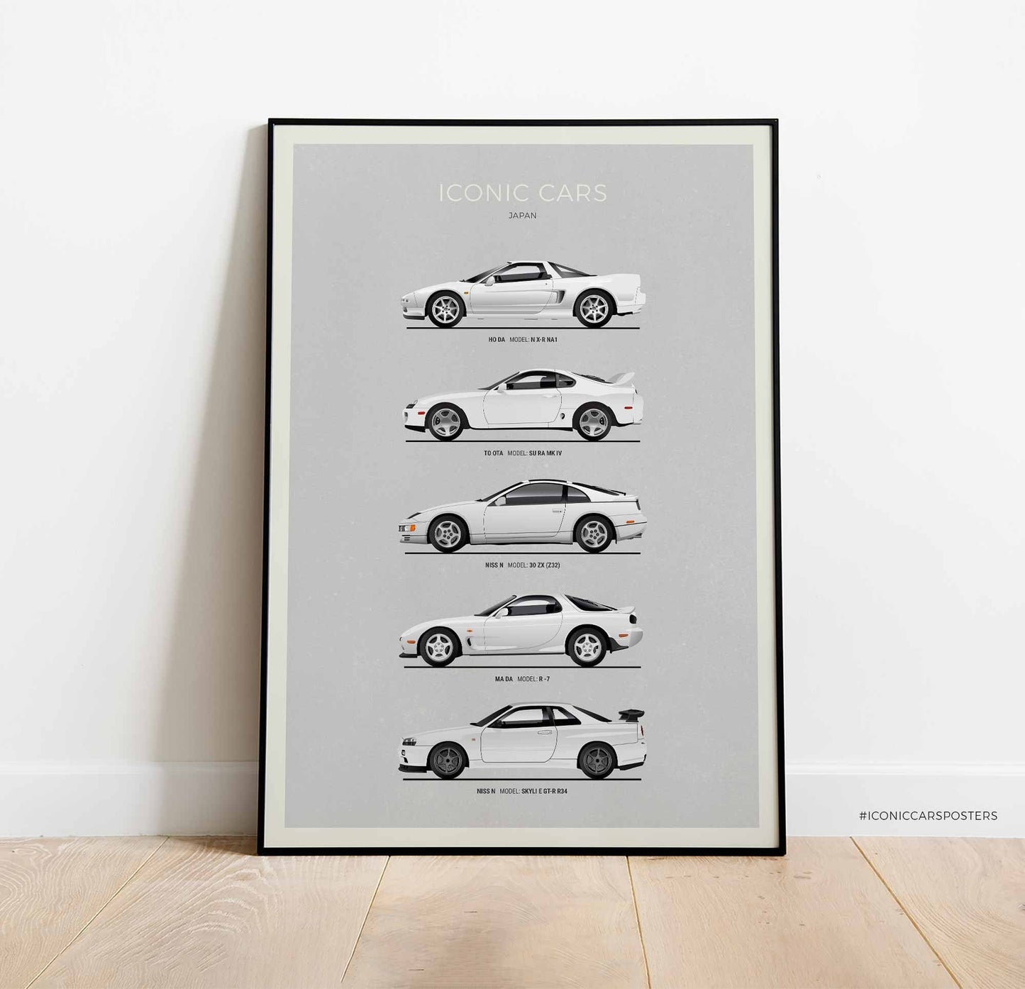 Japanese Cars Poster (Unframed)
