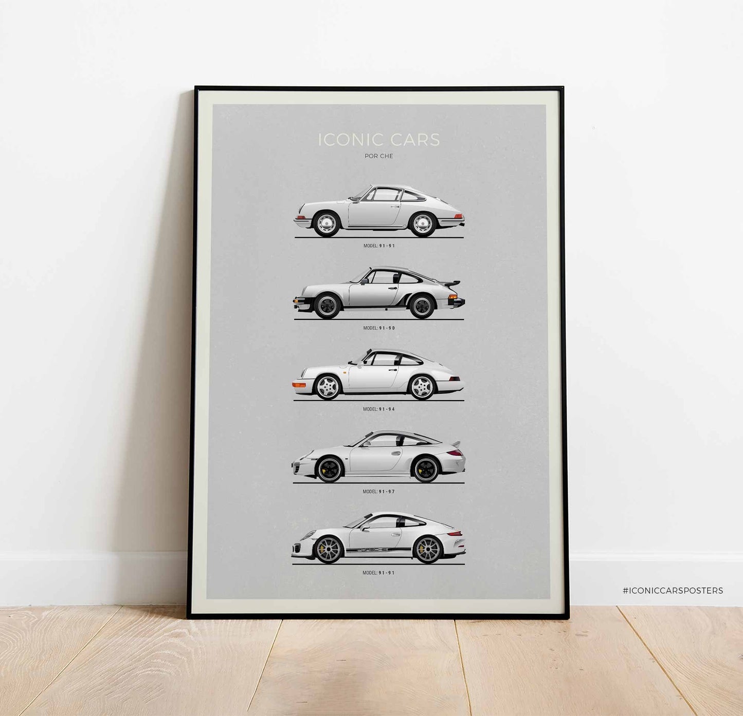 Porsche 911 Evolution Poster (Unframed)